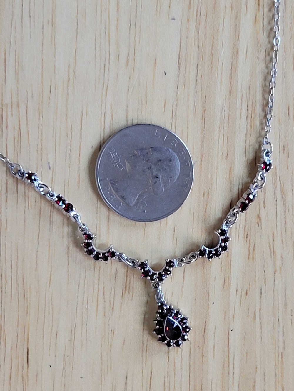 Gorgeous Garnet "Y" Necklace - Picture 4 of 8
